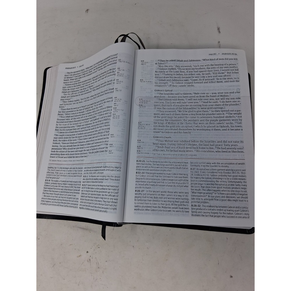 NIV Life Application Study Bible, 3rd Edition, Bonded Leather Black,  Large Txt - Picture 12 of 14